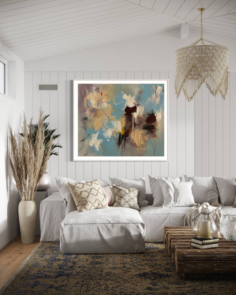 Original Abstract Expressionism Abstract Painting by Rodrigue Semabia