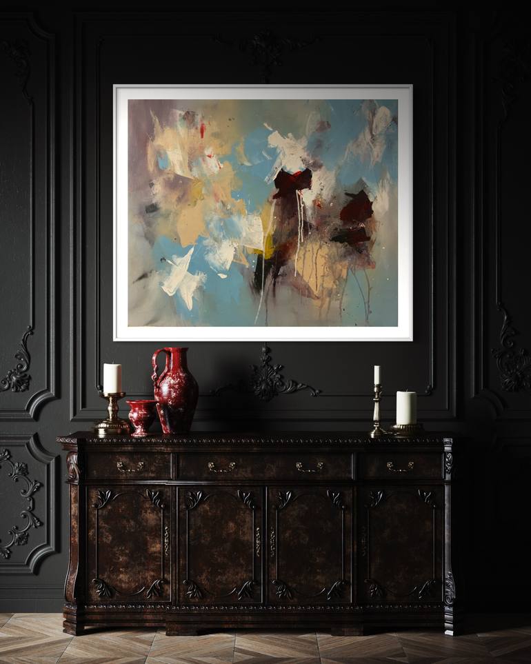 Original Abstract Expressionism Abstract Painting by Rodrigue Semabia