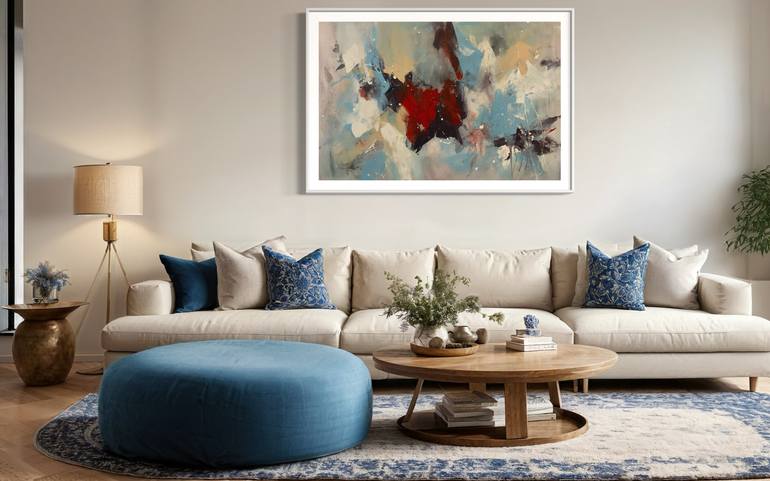 Original Abstract Expressionism Abstract Painting by Rodrigue Semabia