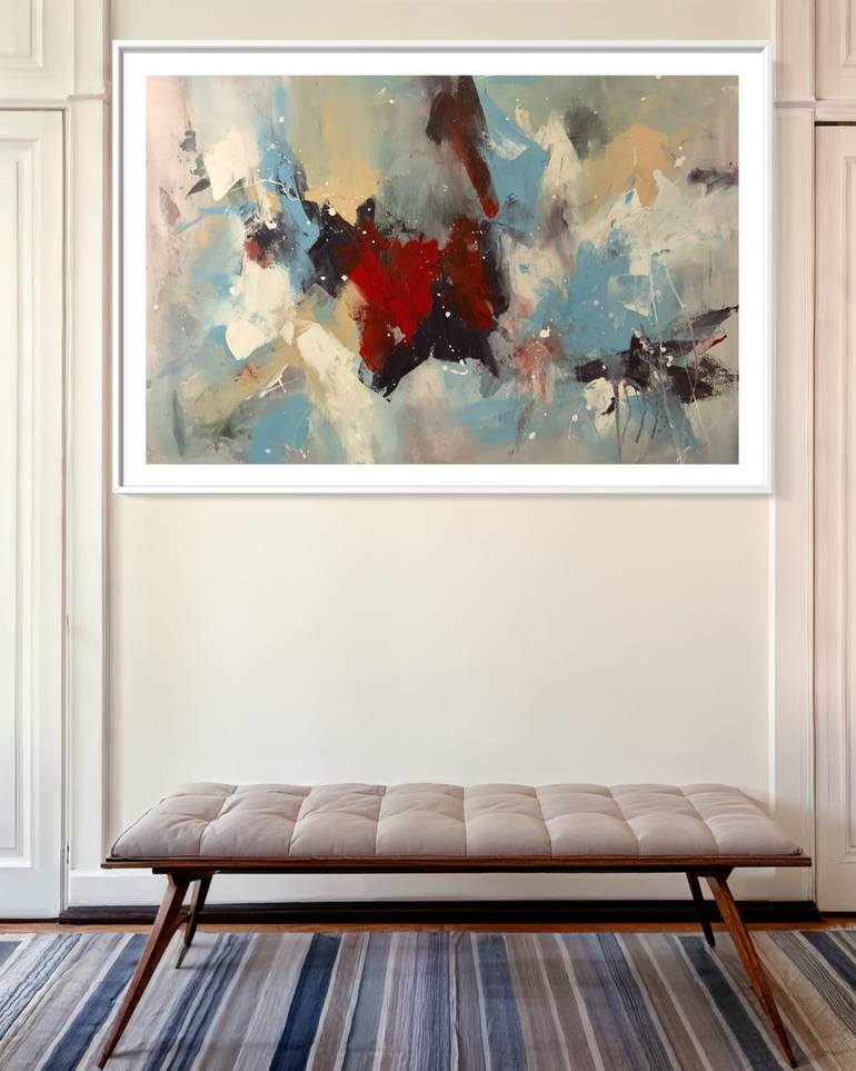 Original Abstract Expressionism Abstract Painting by Rodrigue Semabia