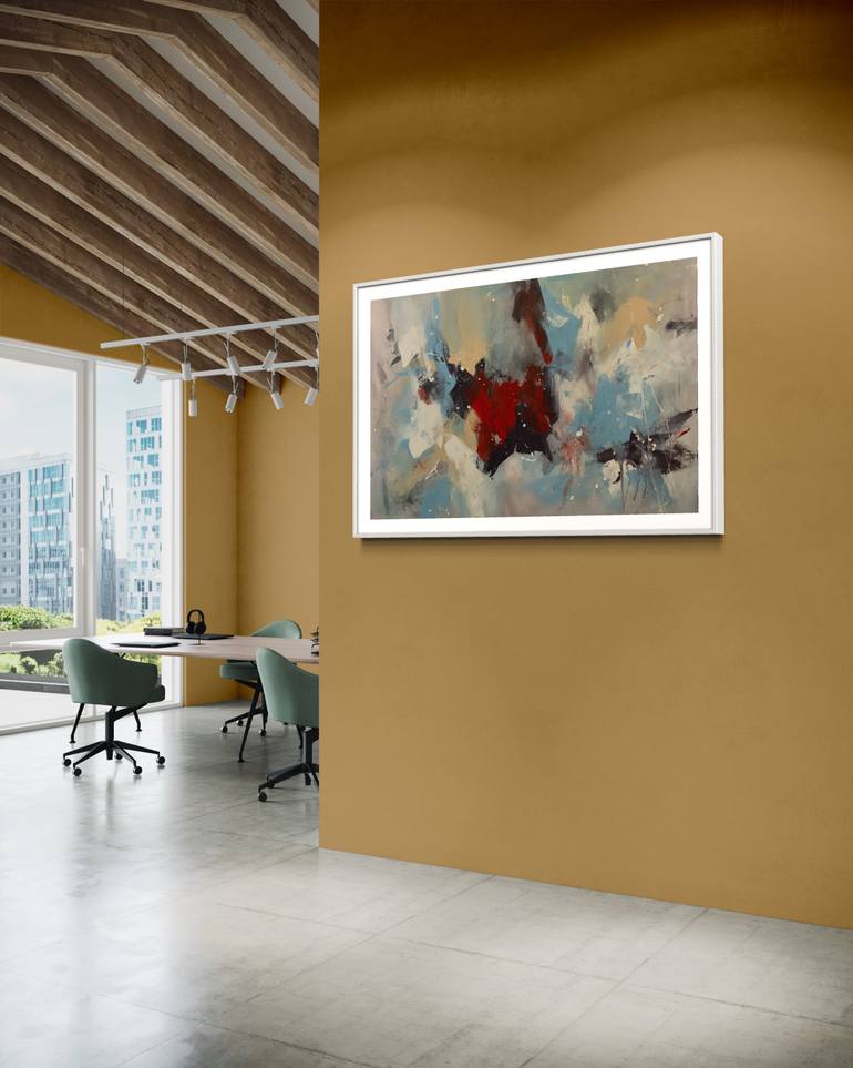 Original Abstract Expressionism Abstract Painting by Rodrigue Semabia