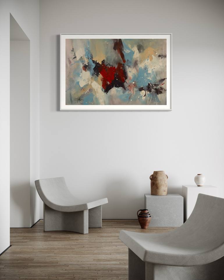 Original Abstract Expressionism Abstract Painting by Rodrigue Semabia