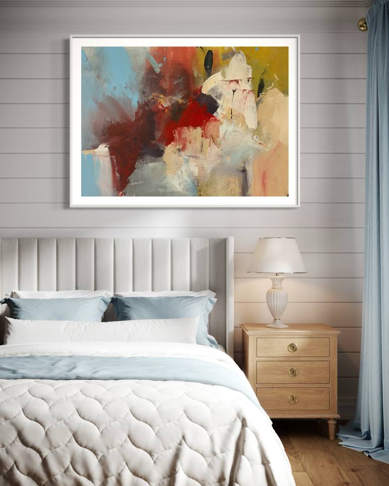 Original Abstract Expressionism Abstract Painting by Rodrigue Semabia