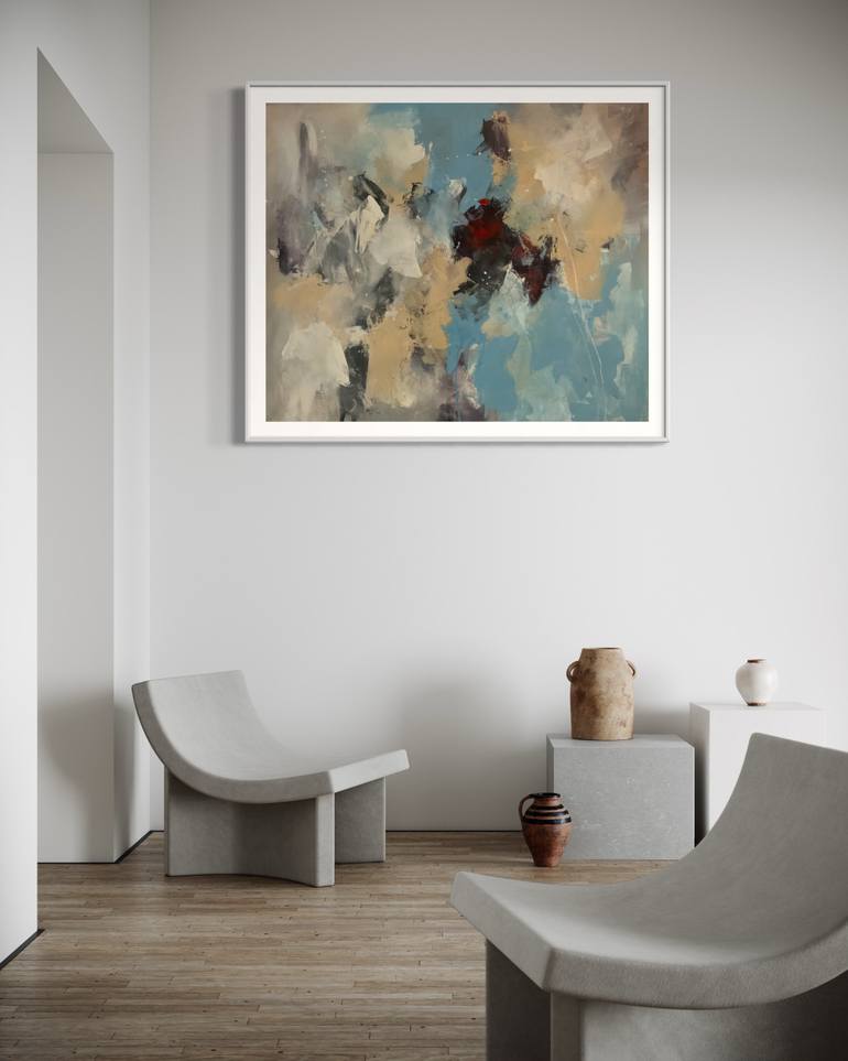 Original Abstract Expressionism Abstract Painting by Rodrigue Semabia