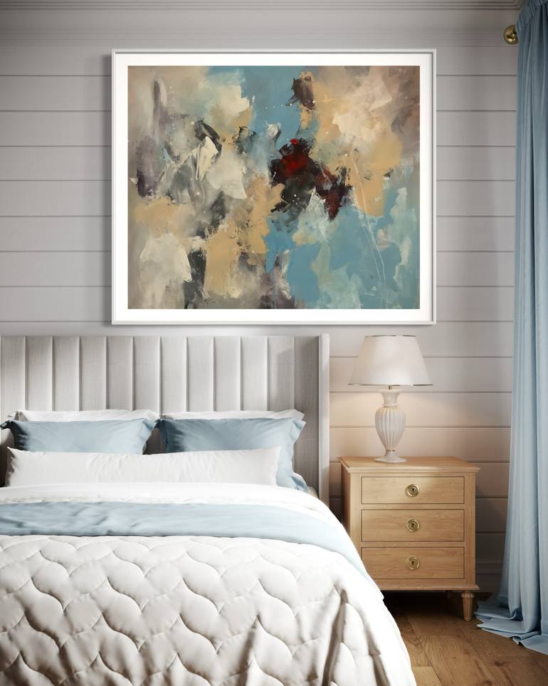 Original Abstract Expressionism Abstract Painting by Rodrigue Semabia