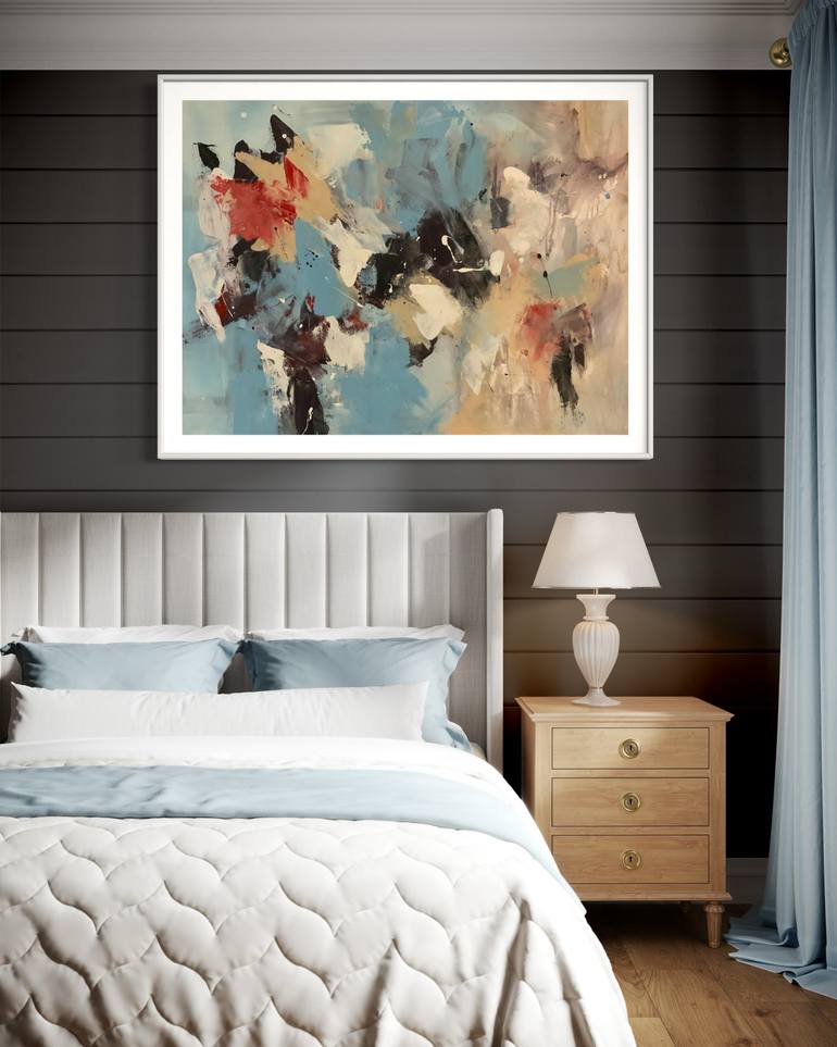 Original Abstract Expressionism Abstract Painting by Rodrigue Semabia