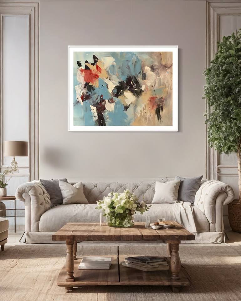 Original Abstract Expressionism Abstract Painting by Rodrigue Semabia