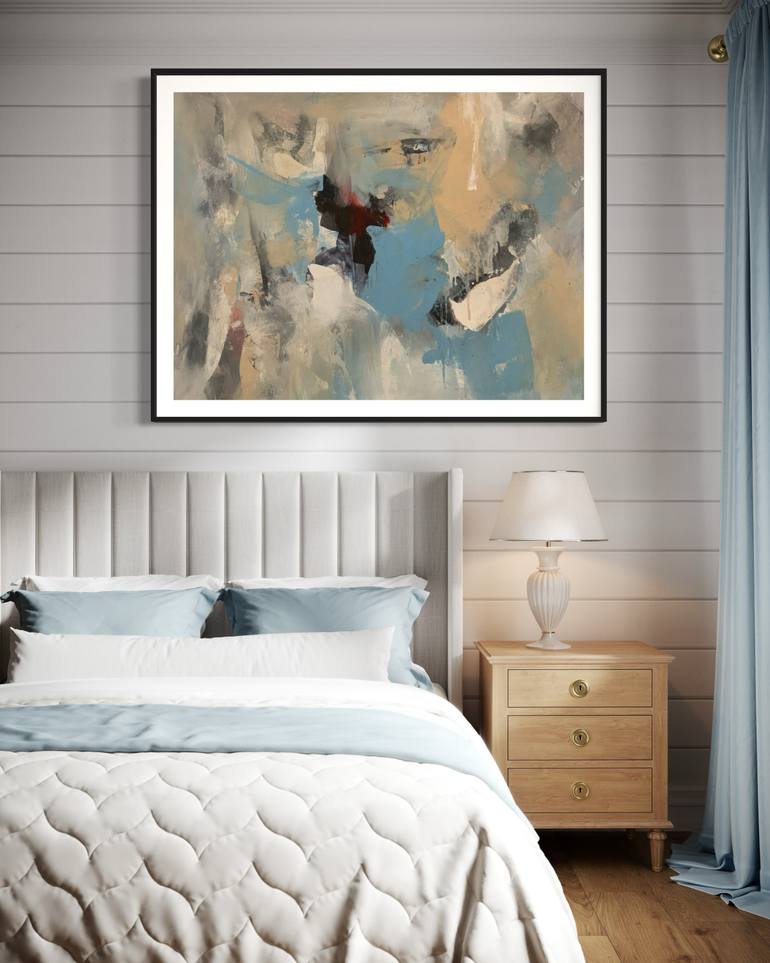 Original Abstract Expressionism Abstract Painting by Rodrigue Semabia