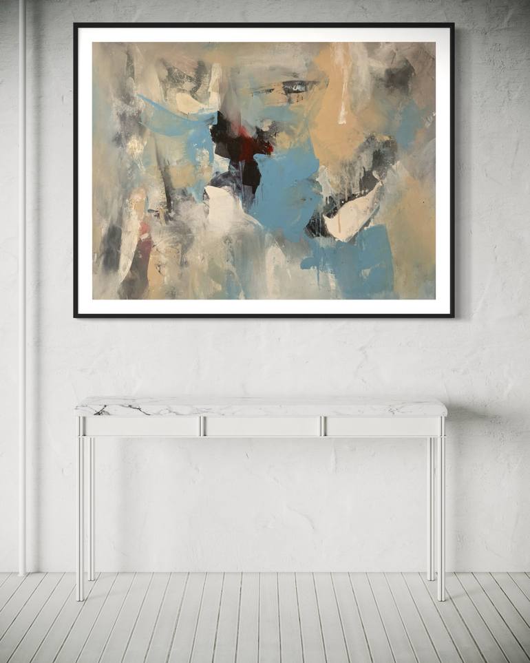 Original Abstract Expressionism Abstract Painting by Rodrigue Semabia