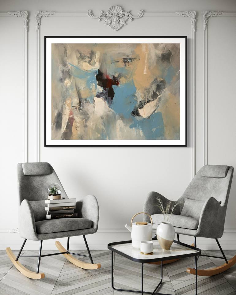 Original Abstract Expressionism Abstract Painting by Rodrigue Semabia