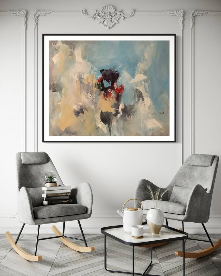 Original Abstract Expressionism Abstract Painting by Rodrigue Semabia