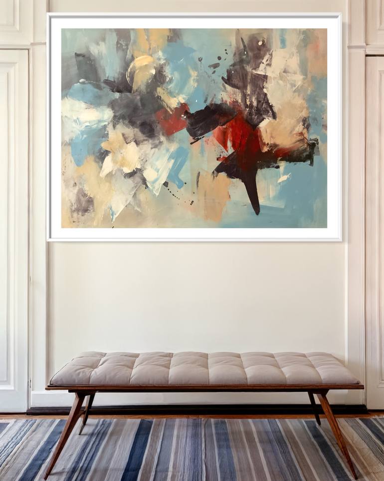 Original Abstract Expressionism Abstract Painting by Rodrigue Semabia