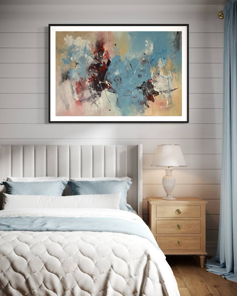 Original Abstract Expressionism Abstract Painting by Rodrigue Semabia