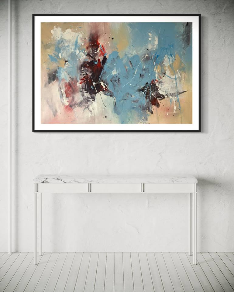 Original Abstract Expressionism Abstract Painting by Rodrigue Semabia