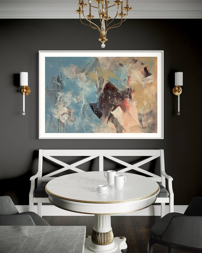 Original Abstract Expressionism Abstract Painting by Rodrigue Semabia