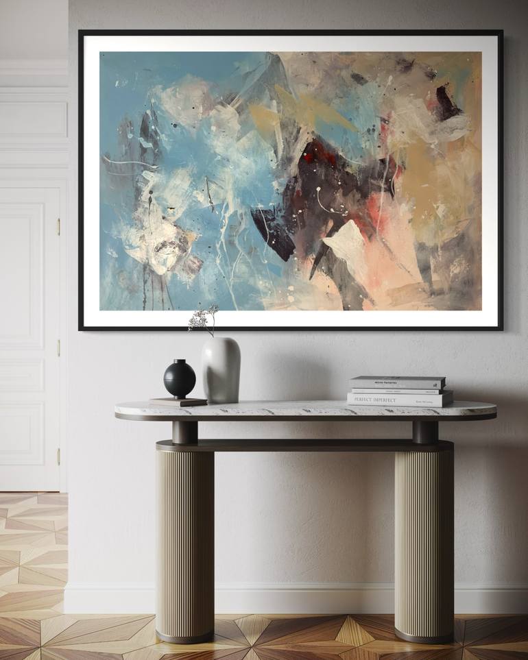 Original Abstract Expressionism Abstract Painting by Rodrigue Semabia