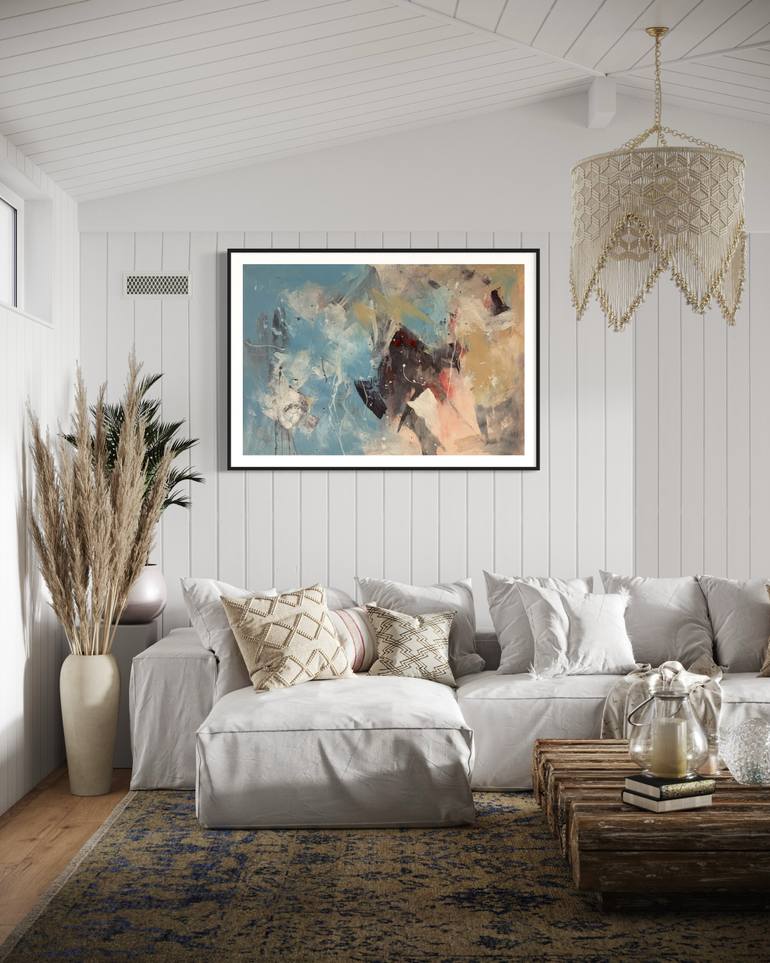 Original Abstract Expressionism Abstract Painting by Rodrigue Semabia