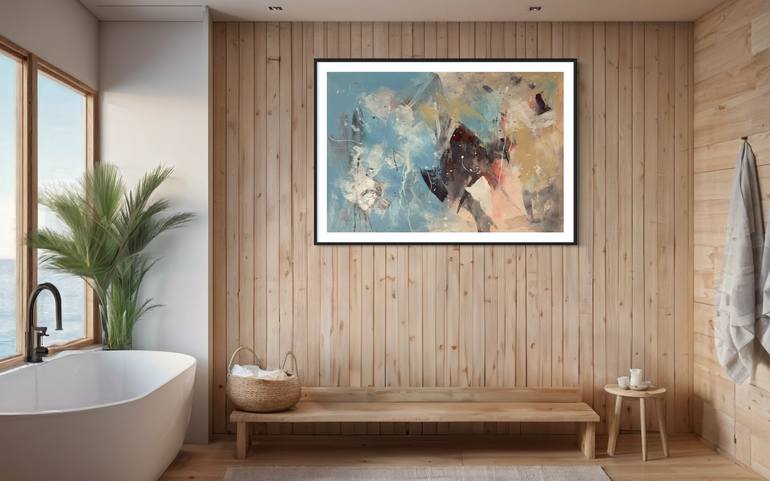 Original Abstract Expressionism Abstract Painting by Rodrigue Semabia