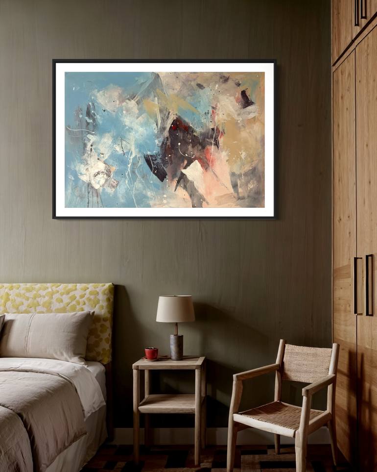 Original Abstract Expressionism Abstract Painting by Rodrigue Semabia