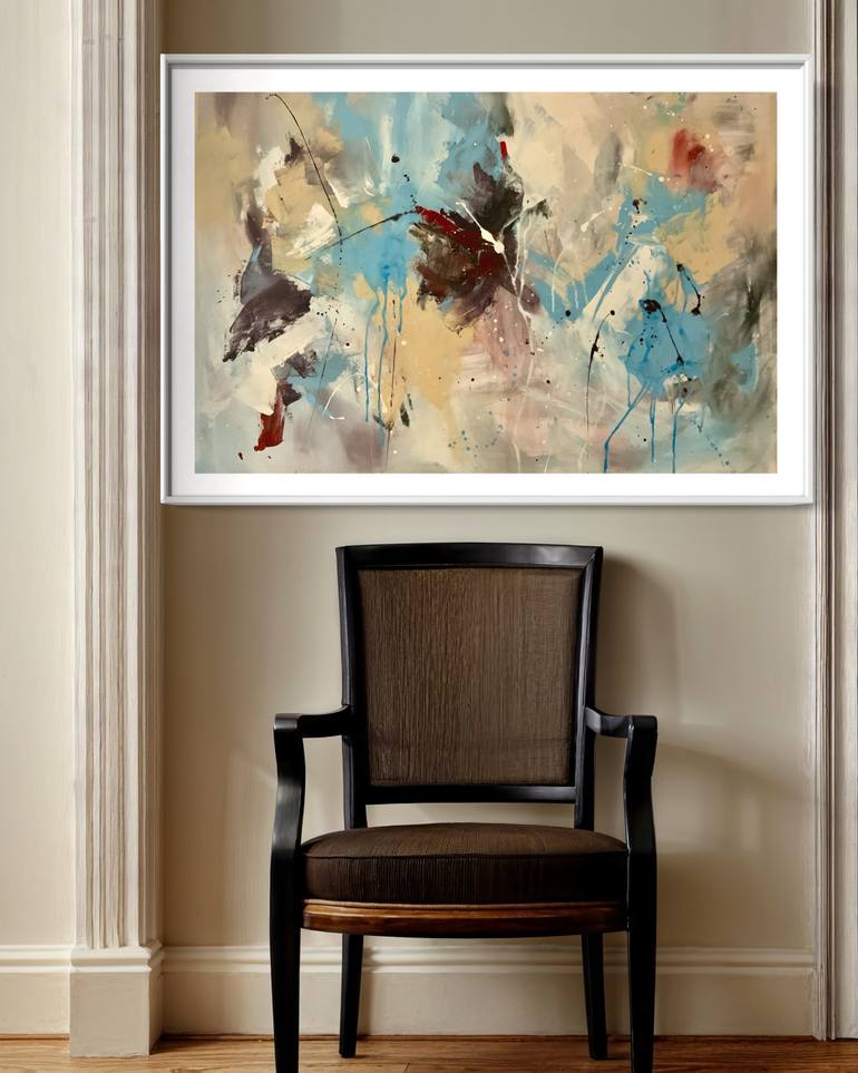 Original Abstract Expressionism Abstract Painting by Rodrigue Semabia