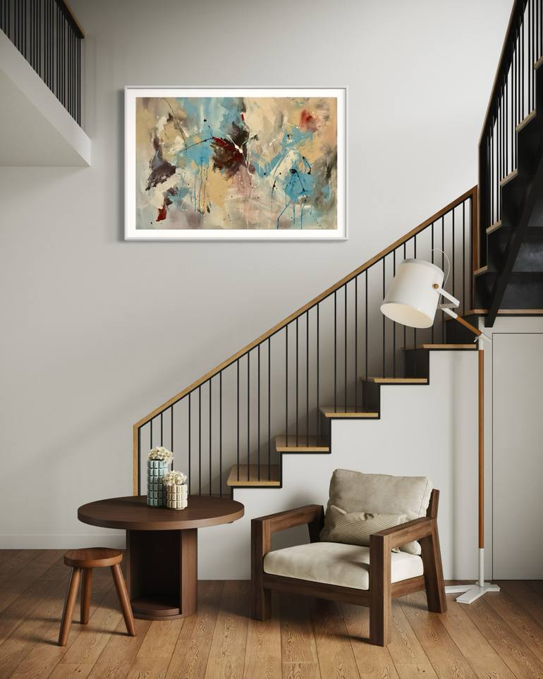Original Abstract Expressionism Abstract Painting by Rodrigue Semabia