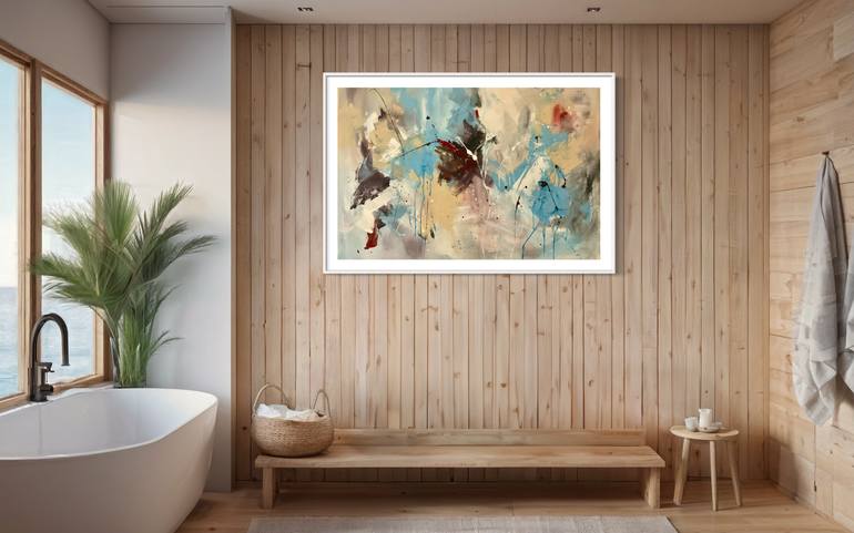 Original Abstract Expressionism Abstract Painting by Rodrigue Semabia
