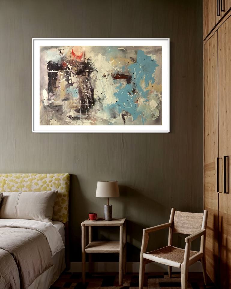 Original Abstract Expressionism Abstract Painting by Rodrigue Semabia