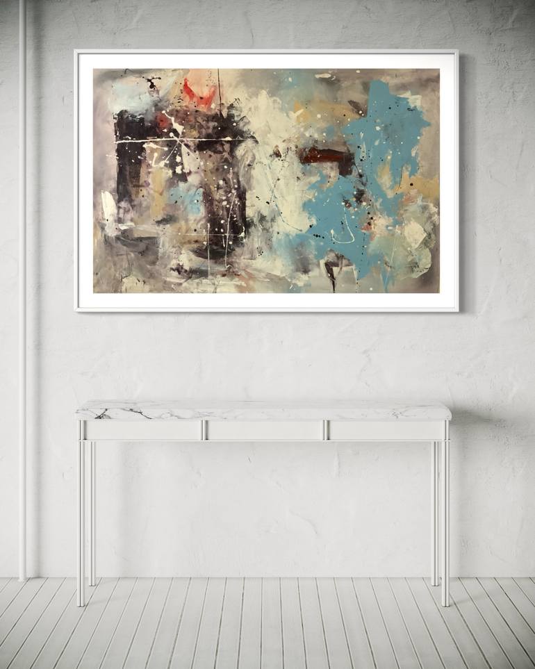 Original Abstract Expressionism Abstract Painting by Rodrigue Semabia
