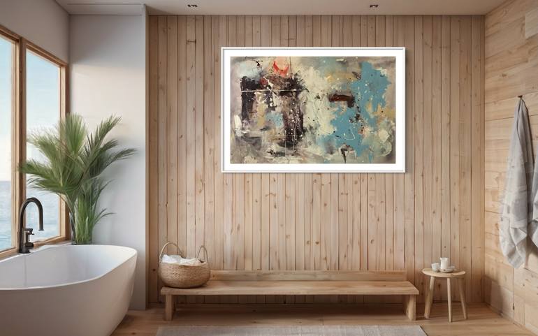 Original Abstract Expressionism Abstract Painting by Rodrigue Semabia
