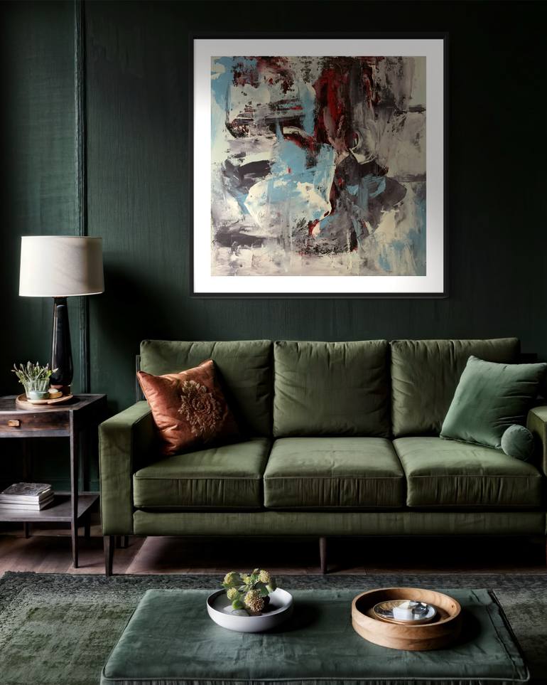 Original Abstract Expressionism Abstract Painting by Rodrigue Semabia
