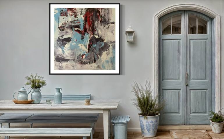 Original Abstract Expressionism Abstract Painting by Rodrigue Semabia