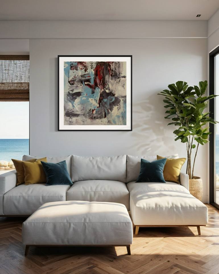 Original Abstract Expressionism Abstract Painting by Rodrigue Semabia