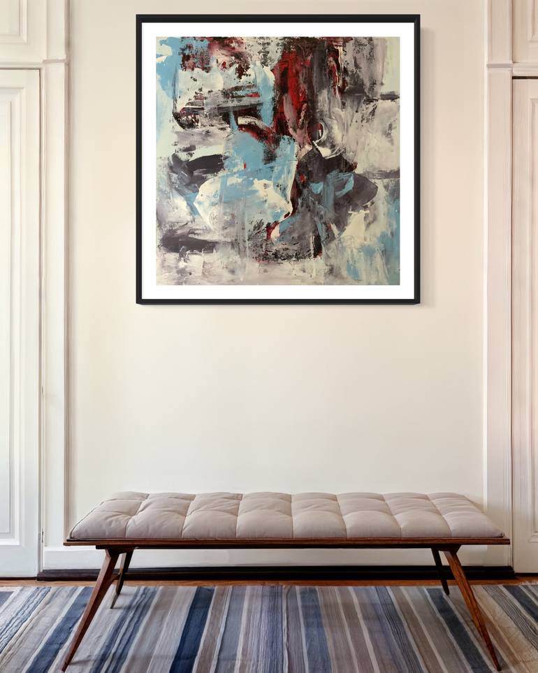 Original Abstract Expressionism Abstract Painting by Rodrigue Semabia