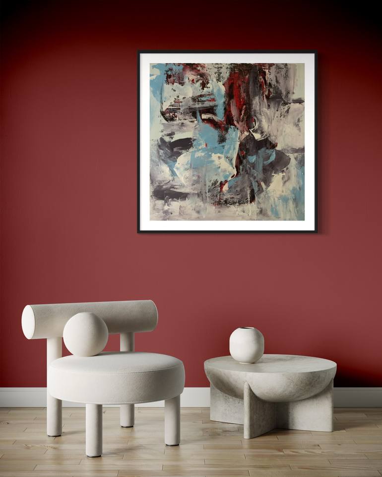 Original Abstract Expressionism Abstract Painting by Rodrigue Semabia