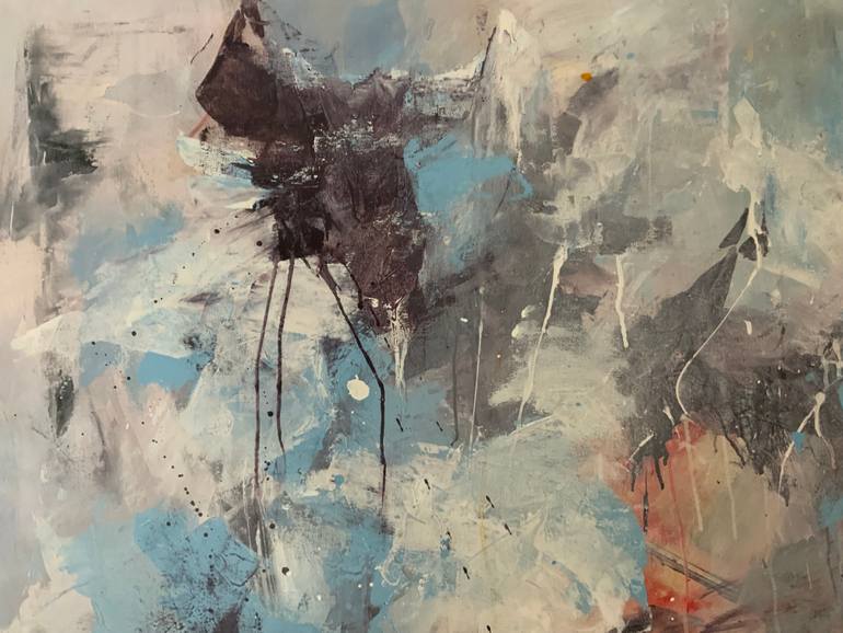 Original Abstract Expressionism Abstract Painting by Rodrigue Semabia