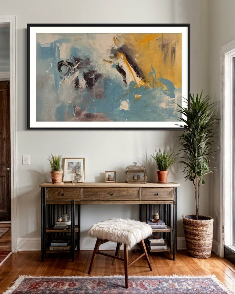 Original Abstract Expressionism Abstract Painting by Rodrigue Semabia