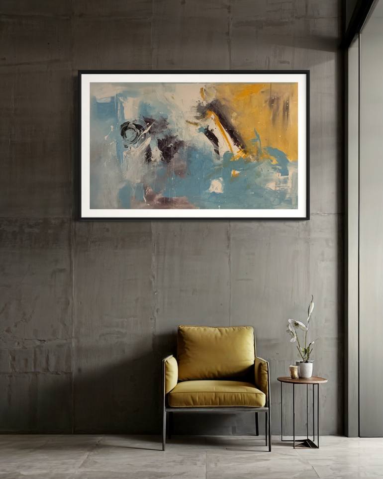 Original Abstract Expressionism Abstract Painting by Rodrigue Semabia