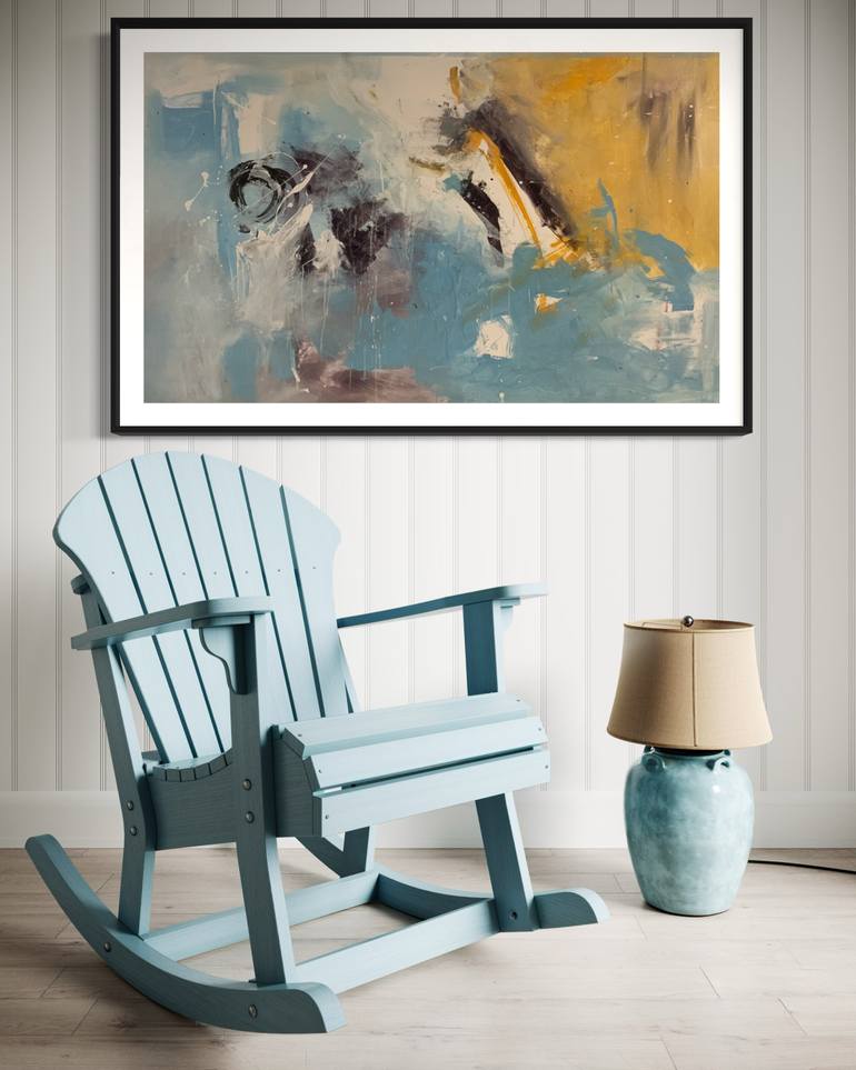 Original Abstract Expressionism Abstract Painting by Rodrigue Semabia