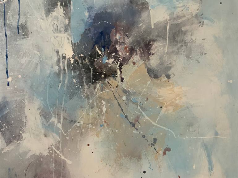 Original Abstract Expressionism Abstract Painting by Rodrigue Semabia