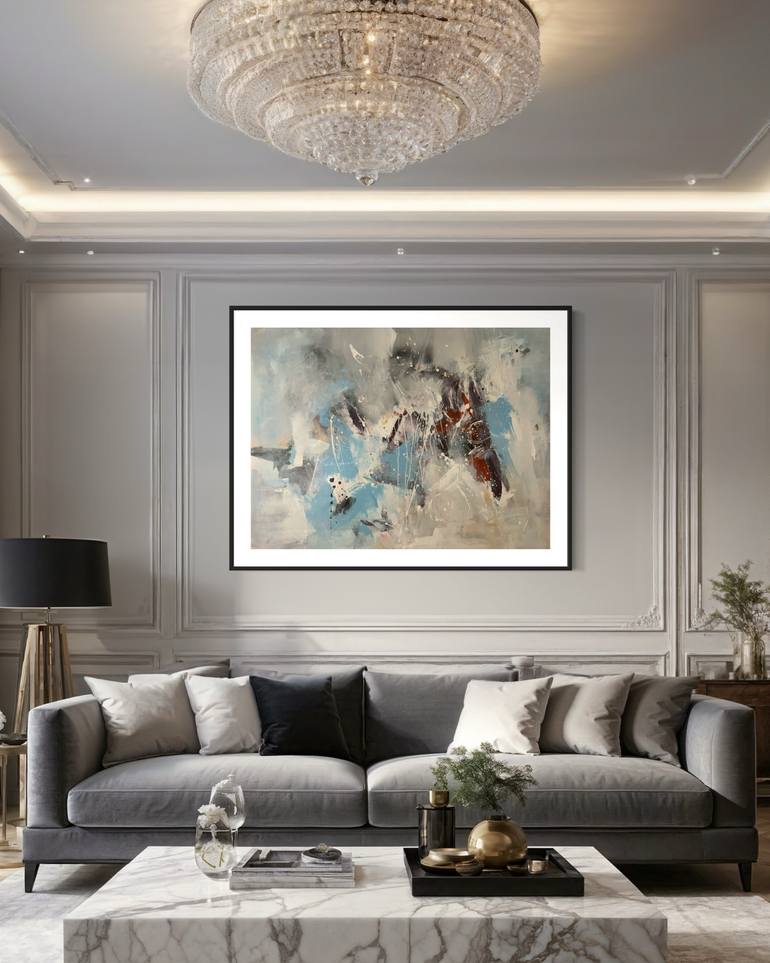 Original Abstract Expressionism Abstract Painting by Rodrigue Semabia