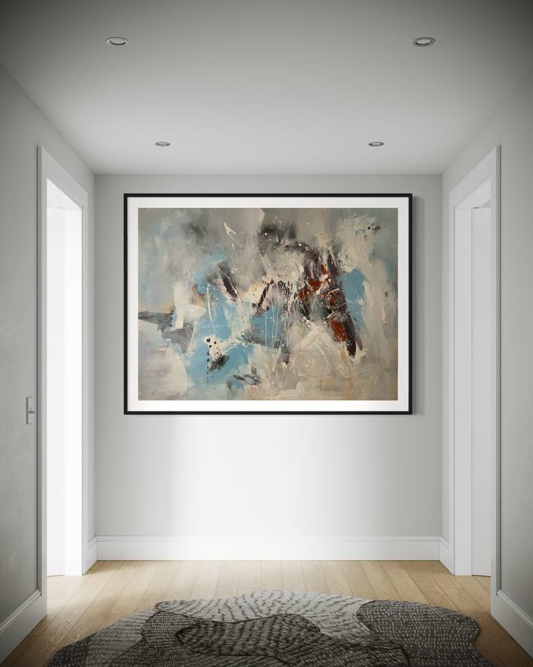 Original Abstract Expressionism Abstract Painting by Rodrigue Semabia