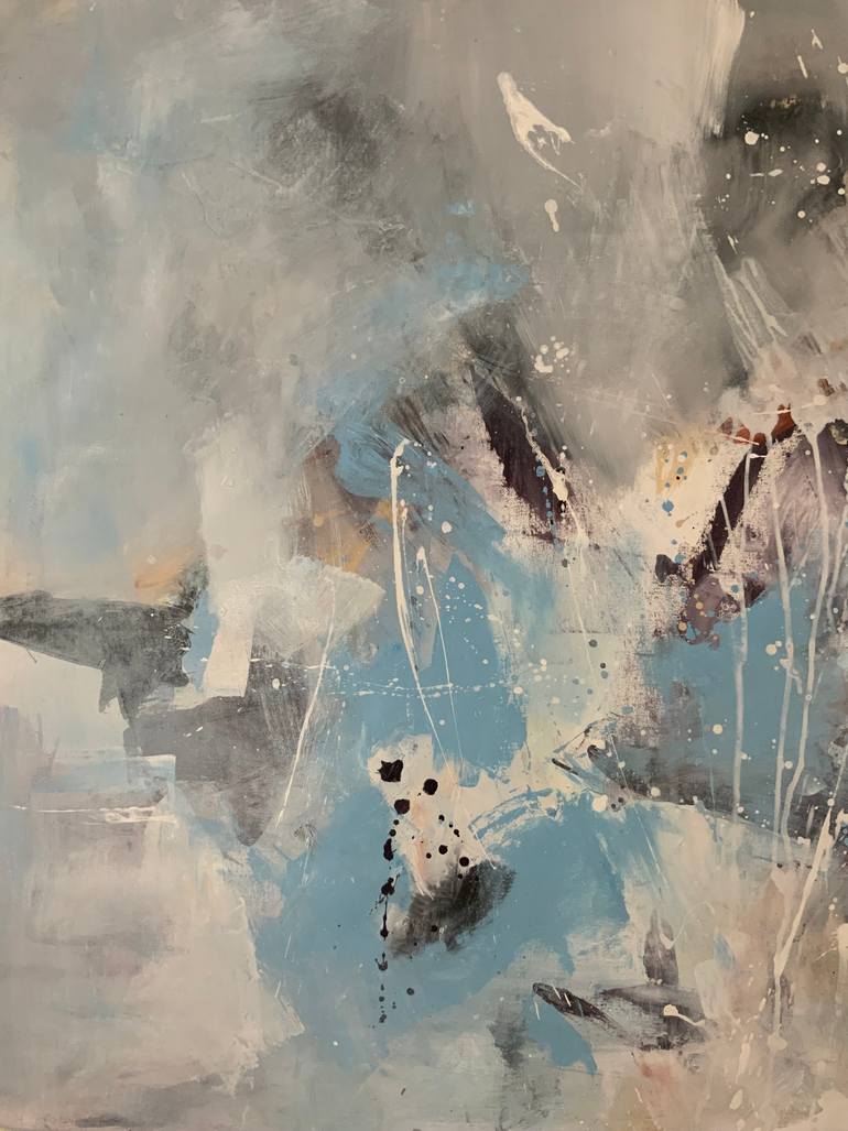 Original Abstract Expressionism Abstract Painting by Rodrigue Semabia