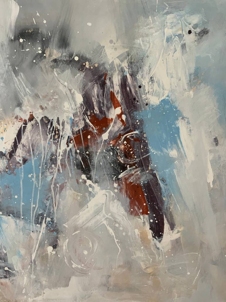 Original Abstract Expressionism Abstract Painting by Rodrigue Semabia