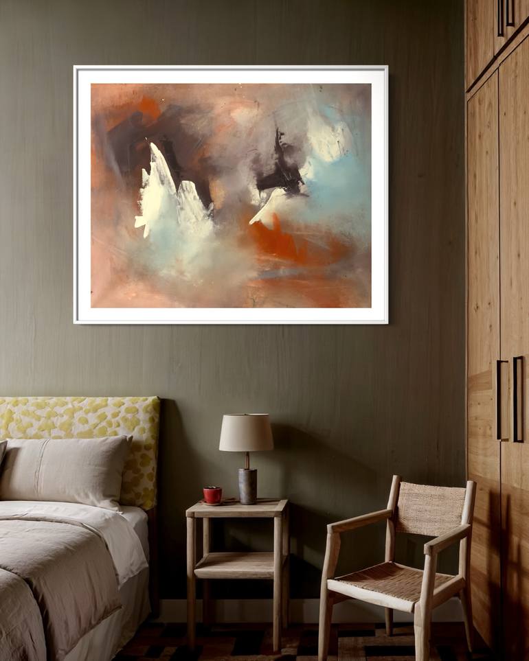 Original Abstract Expressionism Abstract Painting by Rodrigue Semabia