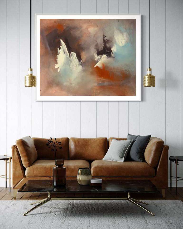 Original Abstract Expressionism Abstract Painting by Rodrigue Semabia