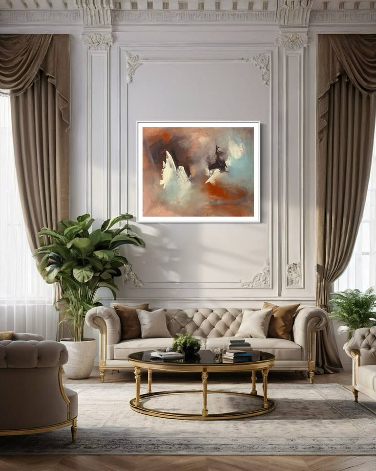 Original Abstract Expressionism Abstract Painting by Rodrigue Semabia