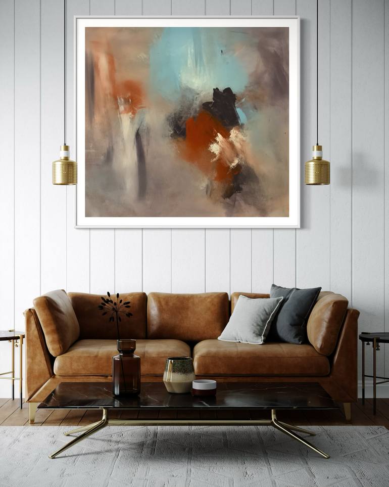 Original Abstract Expressionism Abstract Painting by Rodrigue Semabia