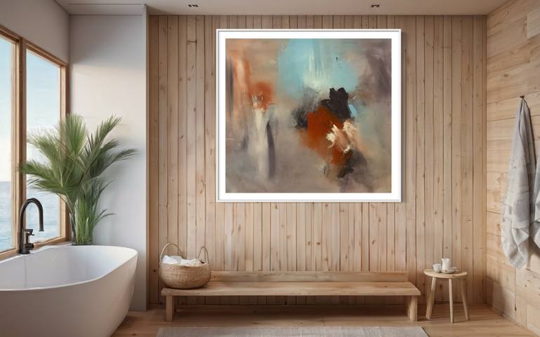 Original Abstract Expressionism Abstract Painting by Rodrigue Semabia