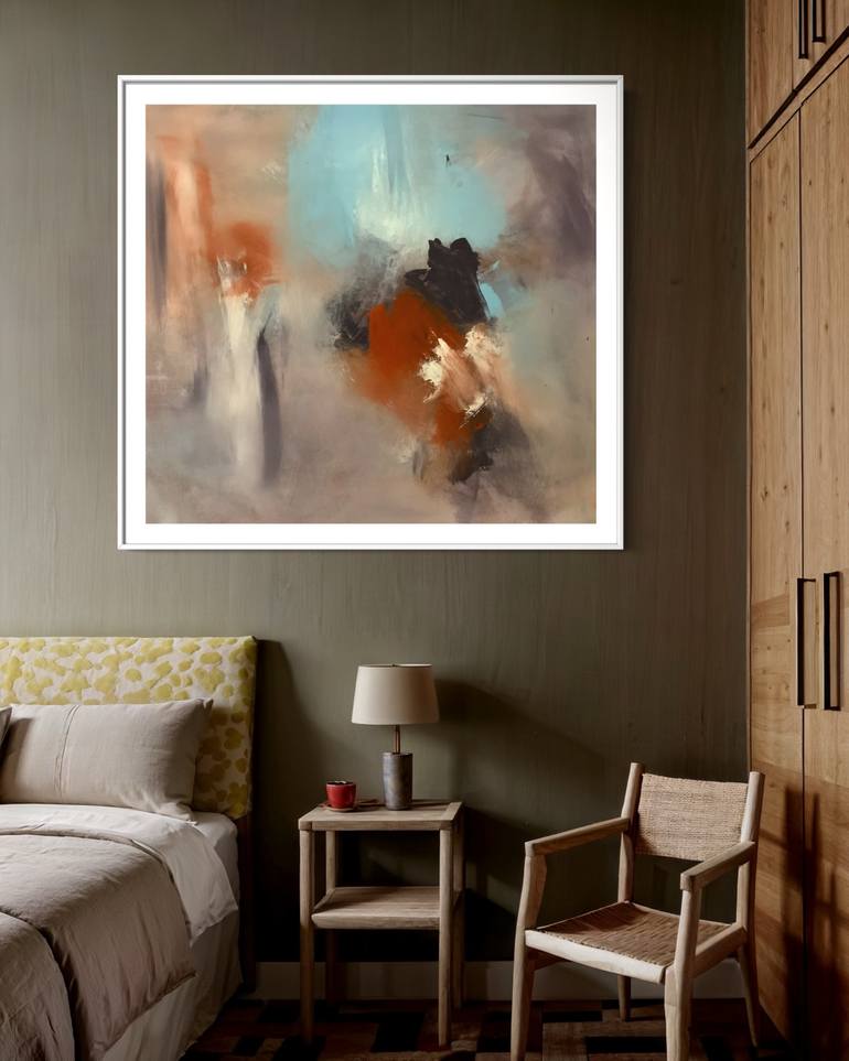 Original Abstract Expressionism Abstract Painting by Rodrigue Semabia