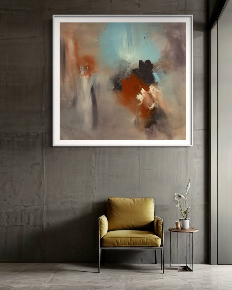 Original Abstract Expressionism Abstract Painting by Rodrigue Semabia